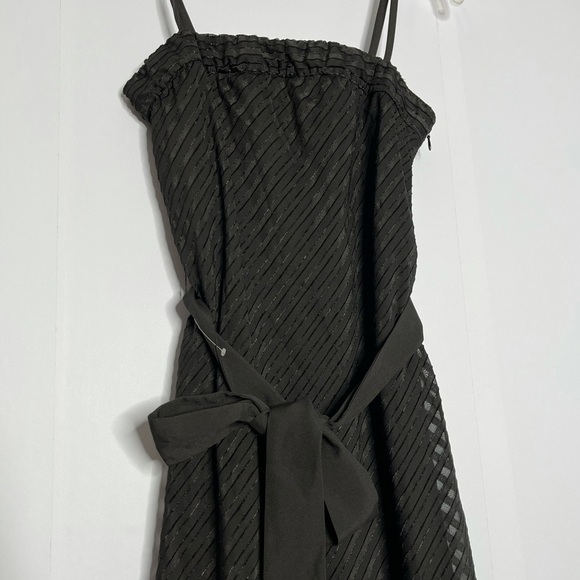 new RACHEL Rachel Roy Black Striped Asymmetrical Hem Maxi Dress US XS - Picture 3 of 7